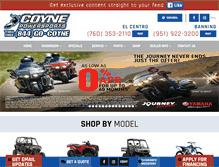 Tablet Screenshot of coynepowersports.com